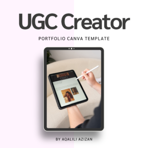 ugc creator malaysia portfolio template aqalili azizan aqa's note